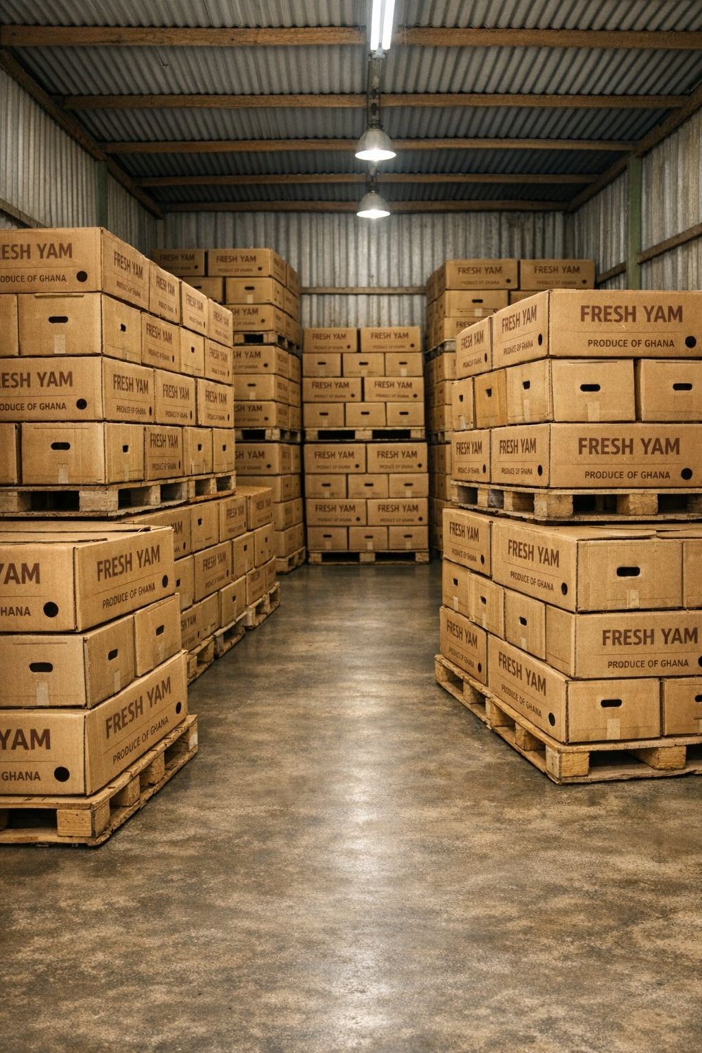 Ghana Yam - 1 Box - Wholesale
