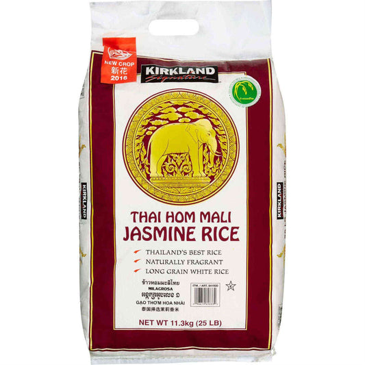 Kirkland Signature, Thai Hom Mali Jasmine Rice, 25 lbs